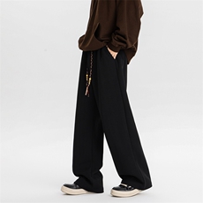 8XL-M加绒雪尼尔裤子秋冬麦穗纹卫裤潮牌直筒休闲长裤KZ1938/P58，男装休闲裤，电商B238