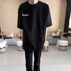 万针全刺绣工艺抖音得物高品质260克重磅纯棉双纱美式高街短袖T恤图片