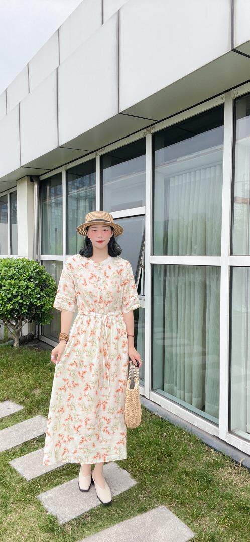 纯苎连衣裙小衫裤子裙子衬衣 时尚风 风淑女风休闲风，女装连衣裙，川哲