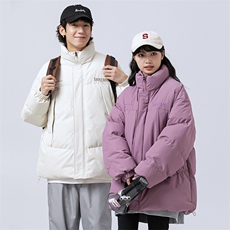 冬季新款港风立领棉衣潮流印花宽松港风情侣棉袄外套MY9301-P95，男装棉衣，电商A128