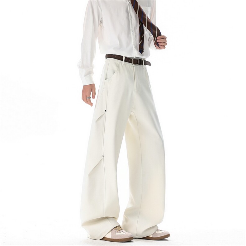 26新款高级感美式男女宽松西裤老钱风休闲裤子504-K267-特P42控88，男装西裤，星座504