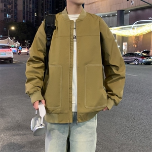 棒球服外套男春季美式vintage潮牌男装宽松飞行员夹克JK170-P73图片