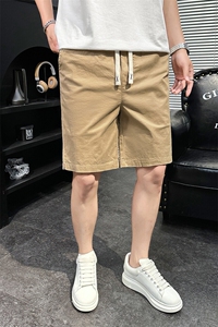 夏季新款水洗短裤男纯棉宽松五分裤休闲短裤XZ310B-3-DK8033-P35图片