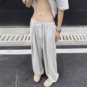 休闲裤男士韩版潮流高街帅百搭垂感夏季2024新款ins长裤K5322-P33图片