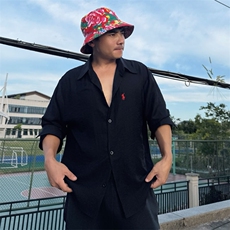 TS1慵懒风学院男女休闲长袖棉麻衬衫风透气凉爽高质量舒适潮，男装衬衫，星座115A-2