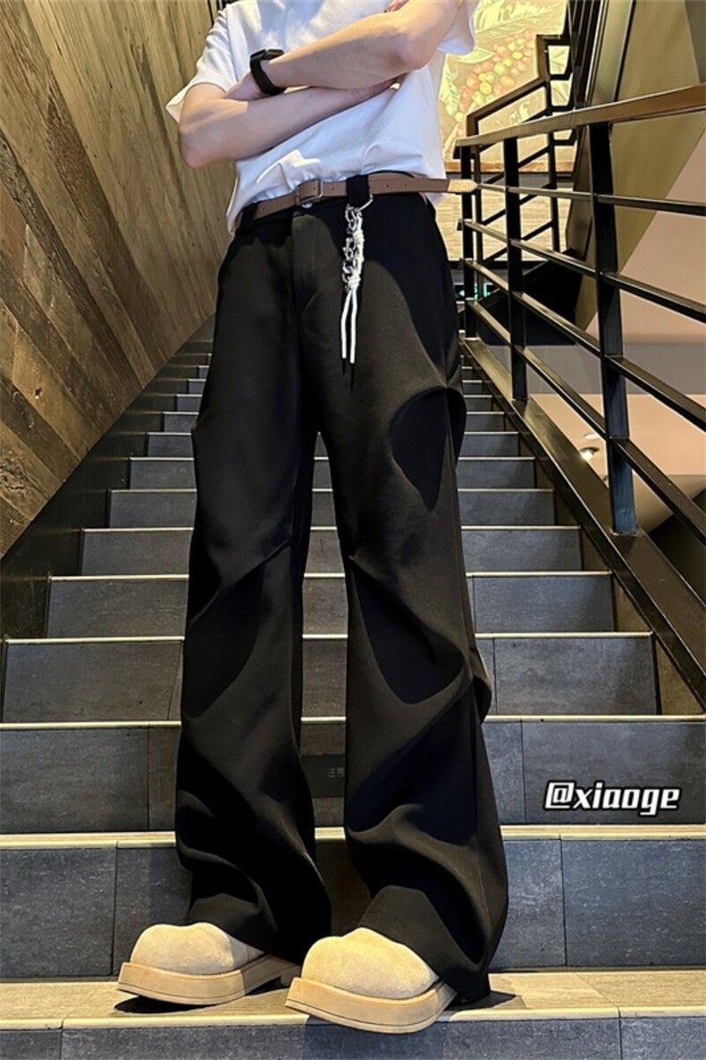 XZ616春季重磅cleanfit立体解构打褶休闲长裤TY2033P65控88,男装休闲裤,星座512A（原616）