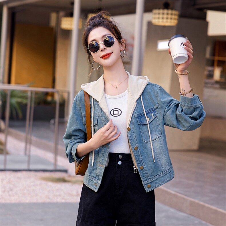 2024年春季新款时尚潮流牛仔外套，女装牛仔外套，依曼迪
