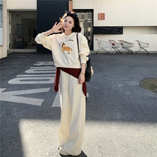 26春季新款植绒小马卫衣套装6669-P190-K308，女装套装/套裙，2C317