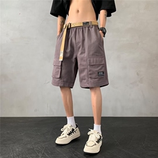 流行宽松型新款潮夏季百搭休闲裤直筒时尚潮牌工装裤男五分裤，男装休闲裤，星座716-4