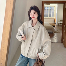 【新品】两色皮衣外套W676P175K288，女装短外套，2C209