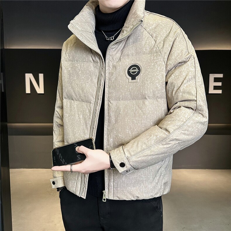 6627-M-3XL-P205标50绒店主风立领男士修身休闲羽绒服外套图片