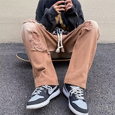 牛仔裤男秋季潮大码休闲裤子高街NK586P45，男装牛仔裤，星座1116-2