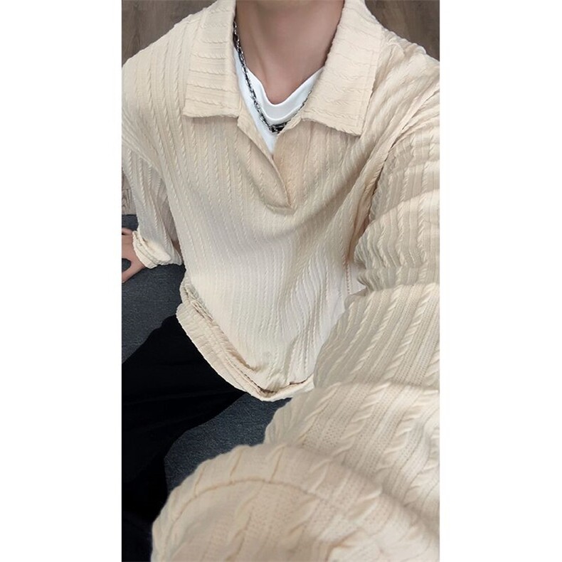 WY5066/P45春装新款假两件卫衣男长袖宽松大码百搭潮流外套上衣,女装短外套,电商A141