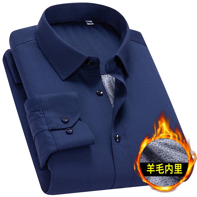 男装衬衫F83158主推款羊毛填充保暖商务衬衫图片