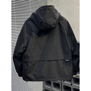 (网图)工装套头连帽棉服冲锋衣休闲纯色保暖棉衣313B-JK9927-P110图片