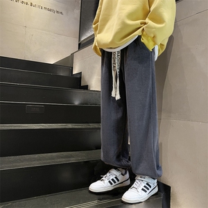 703-K307常规-P45加绒P55 秋冬款大码欧棉绒束脚长裤 M-5XL图片