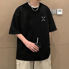 麂皮绒短袖t恤男大码半袖男JD82305-P25，男装T恤，电商A040