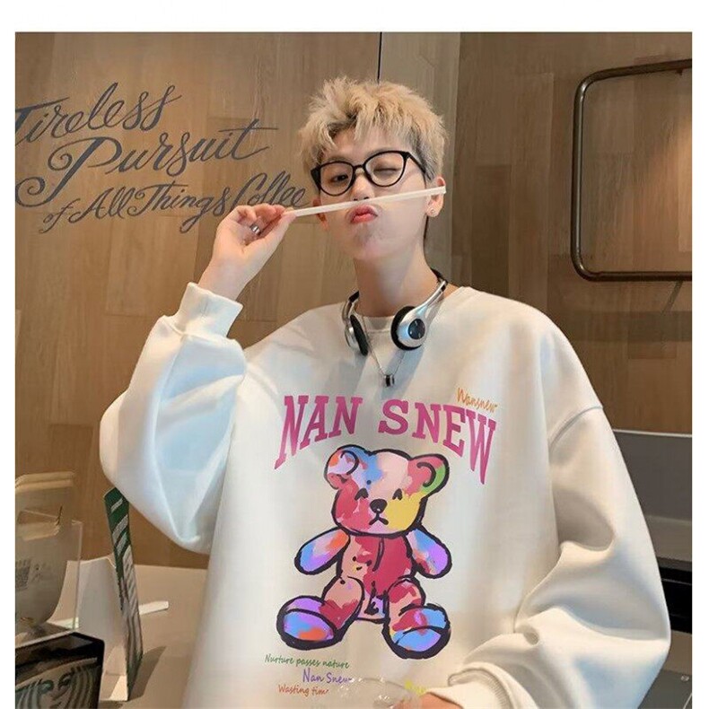 卫衣男款秋季重磅潮牌宽松长袖t恤美式复古潮流百搭休闲外套,男装T恤,星座218-1（原230）