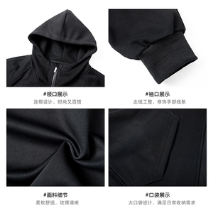 设计感连帽衫外套男美式重磅秋季2025半拉链卫衣-A2199TP65控108图片