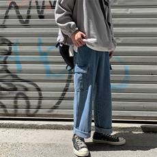 男新款日系港风潮流精品牛仔哈哈伦裤714-3-906潮，男装牛仔裤，星座1404-3