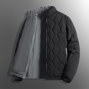 秋冬季双面穿棉衣加厚保暖棒球服上衣立领茄克棉袄外套男图片