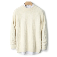 秋冬新款纯色加厚菱形针织套头上衣时尚百搭,男装针织衫/毛衣,玉景羊绒,清河羊绒市场 秋冬新款纯色加厚菱形针织套头上衣时尚百搭,男装针织衫/毛衣,玉景羊绒,清河羊绒市场