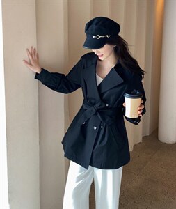 香丽迪秋装新款短款风衣,女装风衣,香丽迪1