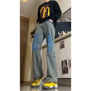 美式街头水洗做旧牛仔裤男 XP908 P46图片