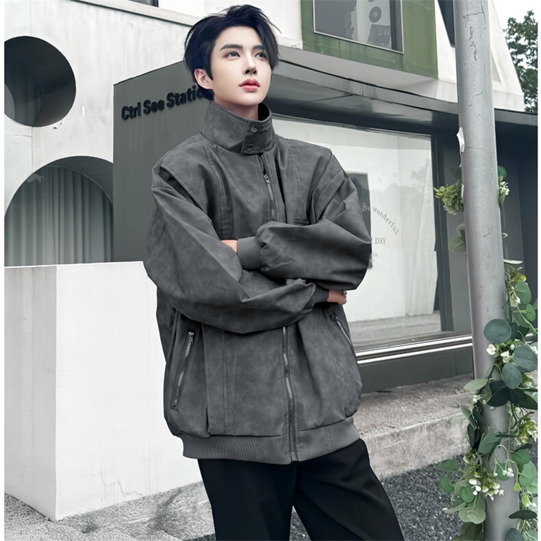 (图）春秋款cleanfit夹克机车服美式外套2815-P75,男装夹克,星座910-5
