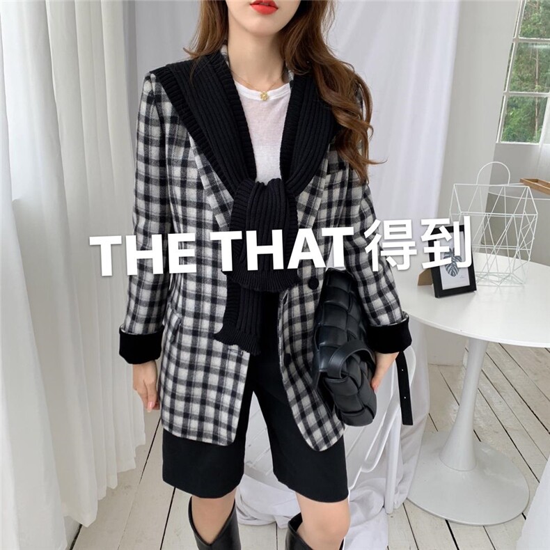 秋冬羊毛呢料西服外套，其它，得到THETHAT