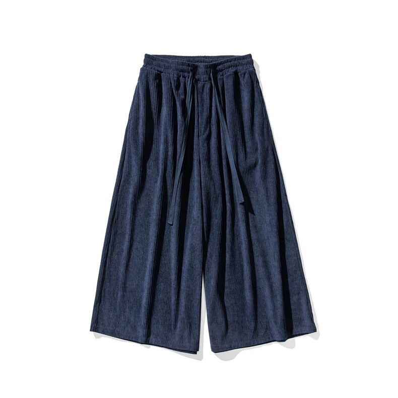 秋冬大码日系港风复古直筒阔腿裤裙裤男女暗黑风潮中式K293/P65,男装休闲裤,电商A221A