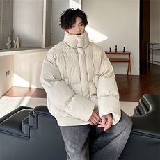 现货冬季立领百搭休闲加厚纯色棉衣A071-995-P95，男装棉衣，电商A071