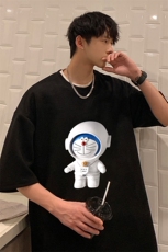 NASA叮当猫麂皮绒短袖t恤男大码半袖男JD82233-P25，男装T恤，电商A040