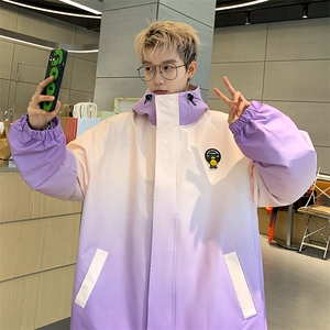 XZ230-1JK07春新款原创潮男扎染渐变休闲连帽夹克外套P78控98现货图片
