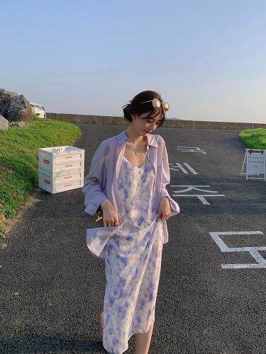 定制花色吊带裙，女装背心吊带，TWO LAPS