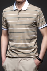 商务休闲男装夏季新款短袖T恤polo衫中年翻领薄款半袖体恤男上装，男装Polo衫，电商B212（原钱塘6029）