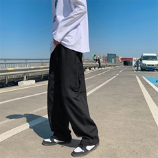 初夏直筒工装裤男士大码裤子男生宽松阔腿休闲长裤C523*P50控68，男装休闲裤，星座227-2