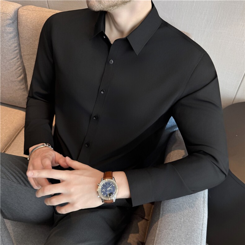 精品~主推款M-8XL莫代尔棉高品质长袖衬衫男修身衬衣C332-P58,男装衬衫,电商A213