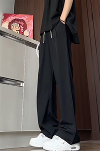 K167/特P30裤子男夏季直筒冰丝凉感休闲西裤男阔腿速干垂感长裤图片