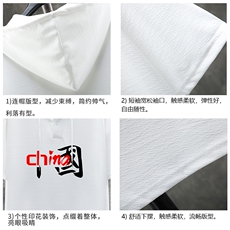 LD54189-P45连帽短袖t恤男大码胖子带帽五分袖中袖展架，男装T恤，电商A040A