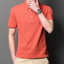 短袖体恤男士夏季新款翻领半袖中年商务休闲纯色百搭纯棉潮保罗衫，男装T恤，电商B212（原钱塘6029）