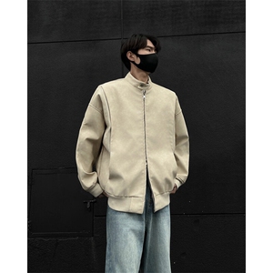 高品质 设计感pu皮结构夹克外套男 CP96-特p75图片