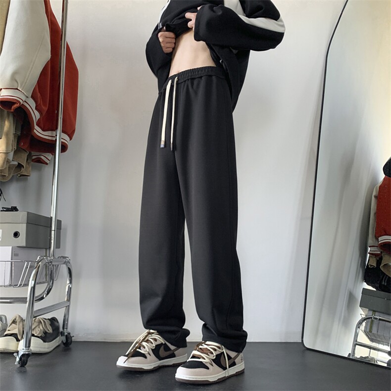 现货）某音重工刺绣弯刀卫裤直筒休闲长裤KK171-P55,男装休闲裤,星座1213