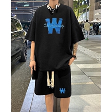 套装！华夫格套装短袖T恤短裤男TZ237-特P38，男装牛仔裤，电商B367
