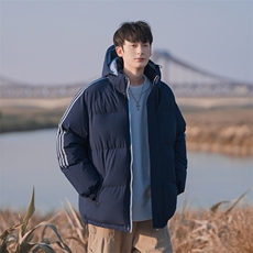 现货抖音得物供视频三条杠织带加厚羽绒连帽棉衣外套棉服MY8097，男装棉衣，电商A486