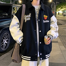 JK807P68港风拼接翻领百搭休闲宽松夹克外套男，男装夹克，星座1204-3