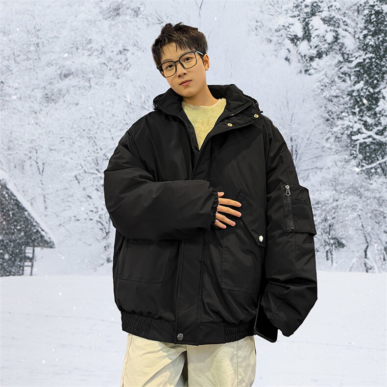 棉服男冬季新款港风宽松连帽棉衣MF9006-P90,男装棉衣,星座214-3