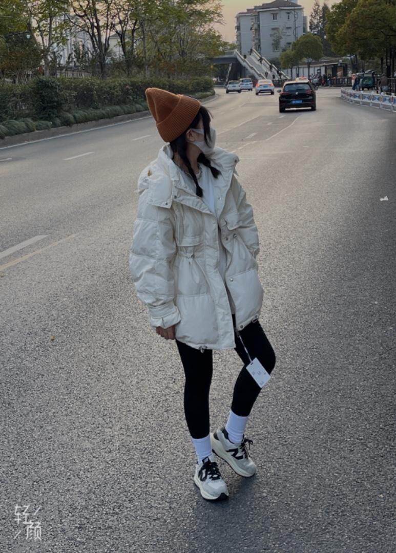 韩版收腰版羽绒服，女装羽绒服，玩美