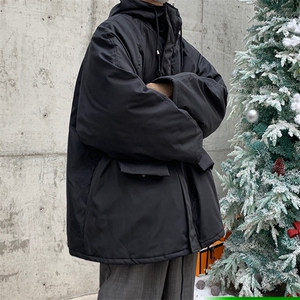 现货~棉服连帽中长款棉衣男式棉袄外套 MY154P100图片