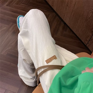 男秋季新款港风树皮皱休闲裤K1976P30图片
